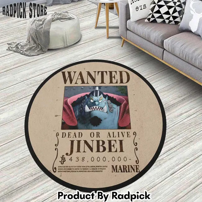 Jinbe round rug custom one piece anime circle carpet  rp5954897